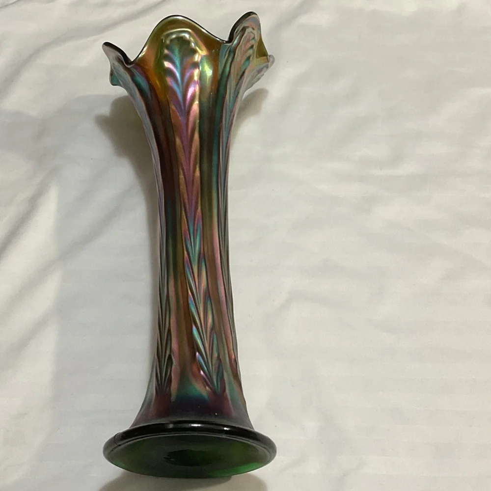 Fenton Iridescent Rainbow Vase